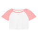 T-shirt femme raglan micro-côte style bébé personnalisé