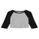 T-shirt femme 3/4 raglan micro côte style bébé personnalisé