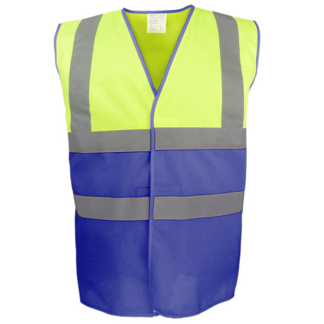 Gilet bicolore haute visibilité (HVW122) personnalisé