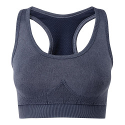 Brassière femme TriDri® sans couture. Aspect denim. personnalisé