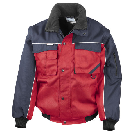 Blouson de pilote résistant à manches zippées Work-guard™ personnalisé