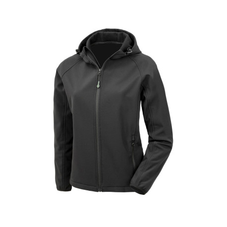 Veste softshell à capuche recyclée pour femme personnalisé