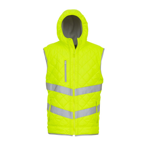 Gilet haute visibilité Kensington à capuche (avec doublure en molleton) (HV007) personnalisé