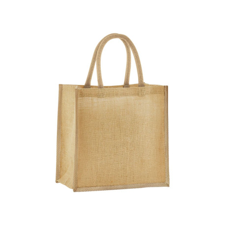 Mini sac cadeau en jute amidonné naturel personnalisé