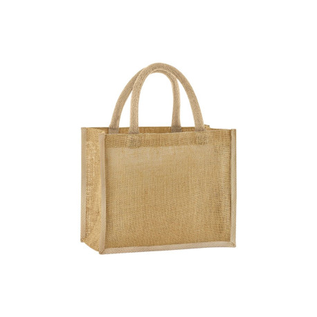 Tote Bag midi en jute amidonné naturel personnalisé