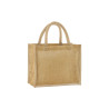 Tote Bag midi en jute amidonné naturel personnalisé