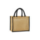 Tote Bag midi en jute amidonné naturel personnalisé