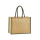 Tote Bag classique en jute amidonné naturel personnalisé