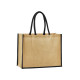 Tote Bag classique en jute amidonné naturel personnalisé