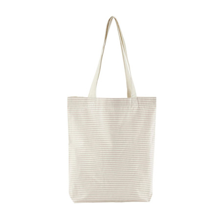 Tote Bag rayé en coton bio personnalisé
