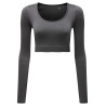 Haut court femme TriDri® '3D Fit’ côtelé et sans coutures personnalisé