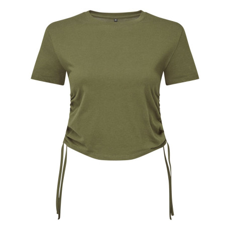 Crop-top froncé femme TriDri® personnalisé