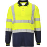 Polo bicolore à manches longues (S279) personnalisé