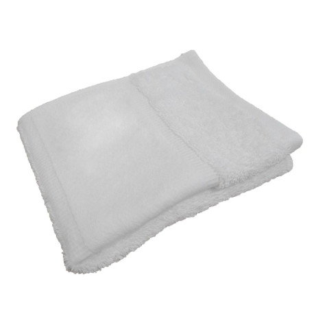Serviette d’invité biologique avec bord imprimable personnalisé