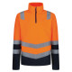 Pro hi-vis half zip fleece top personnalisé