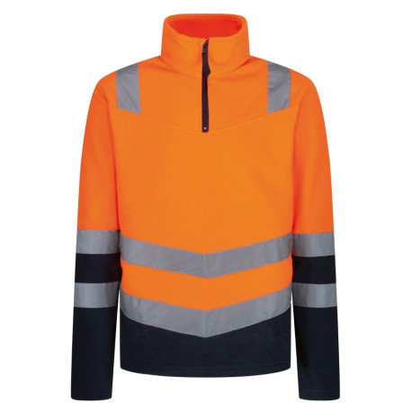 Pro hi-vis half zip fleece top personnalisé