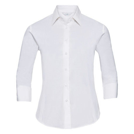 Chemise ajustée manches ¾ facile d’entretien pour femme personnalisé