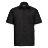 Chemise en popeline manches courtes polyester/coton facile d'entretien personnalisé