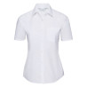 Chemise en popeline manches courtes polyester/coton facile d'entretien pour femme personnalisé