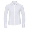 Chemise en popeline cintrée manches longues polyester/coton facile d’entretien pour femme personnalisé