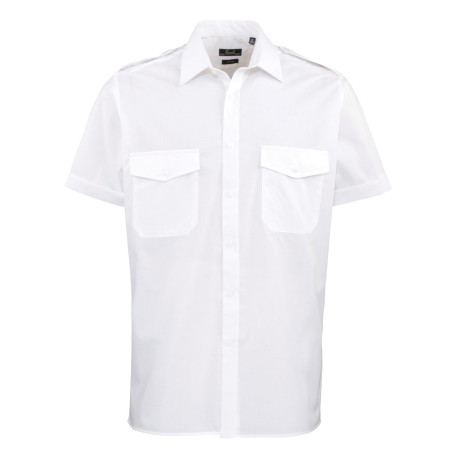 Chemise de pilote à manches courtes personnalisé