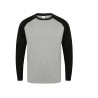 Tee-shirt baseball manches longues vierge ou à personnaliser - Express et pas cher