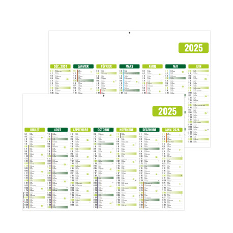 BANCAIRE STANDARD GAMECO VERT 2025 - 210X155