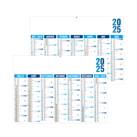 BANCAIRE STANDARD FLORENTIN BLEU 2025 - 210X155