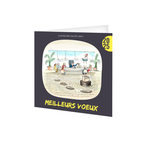 CARTE DE VOEUX L'HUMOUR AU TRAVAIL 2025 - 280X140