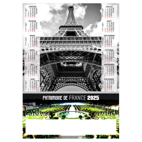 POSTER PATRIMOINE DE FRANCE 2025 - 500X700