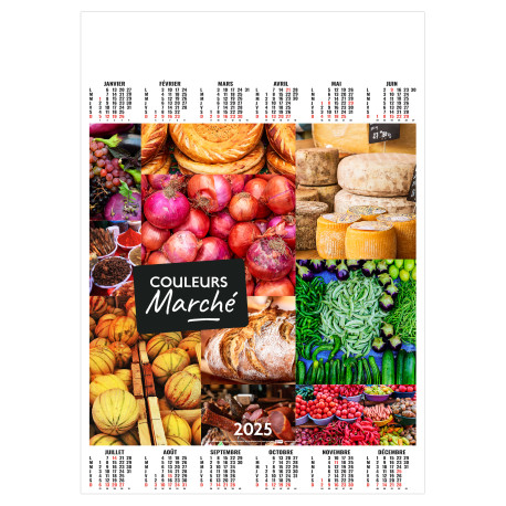 POSTER COULEURS MARCHÉ 2025 - 500X700