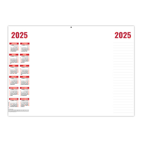 BANCAIRE XXL EFFAÇABLE PLANNING SIMPLE 2025 personnalisé