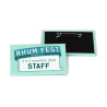 Badge rectangle à épingle 68*45 mm vierge ou à personnaliser