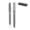 HALEY. Kit roller et stylo bille en aluminium vierge ou à personn