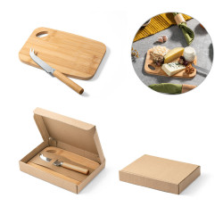 CAPPERO. Planche et couteaux à fromage vierge ou à personnaliser