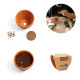 MENTHA. Pot en terre cuite avec graines de menthe personnalisé