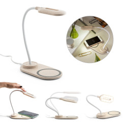 OZZEL. Lampe de bureau avec chargeur sans fil (Fast, 10W) vierge ou à personnaliser