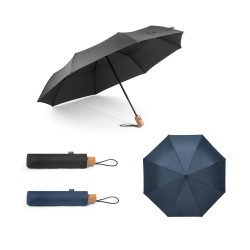 RIVER. Parapluie pliable en PETr vierge ou à personnaliser