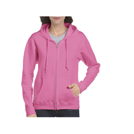 Sweat capuche grand zip femme vierge ou à personnaliser