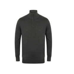 Pull col zippé vierge ou à personnaliser