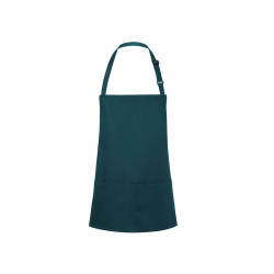 Tablier à bavette court Basic avec boucle et poche vierge ou à personnaliser