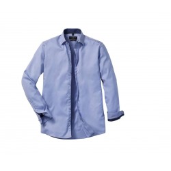 Men'S Long Sleeve Tailored Contrast Herringbone Shirt personnalisé