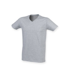 Tee-shirt stretch col V homme vierge ou à personnaliser - Express et pas cher