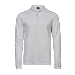 Polo stretch manches longues homme vierge ou à personnaliser