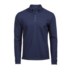 Polo stretch manches longues vierge ou à personnaliser