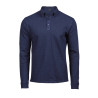 Polo stretch manches longues vierge ou à personnaliser