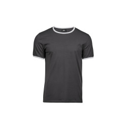 T-shirt bords côtes contrastés vierge ou à personnaliser - Express et pas cher