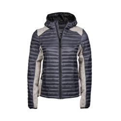 Doudoune capuche Crossover femme vierge ou à personnaliser