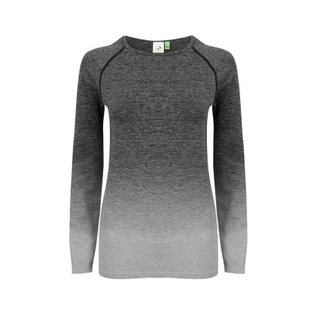 T-shirt manches longues sans couture femme vierge ou à personnali