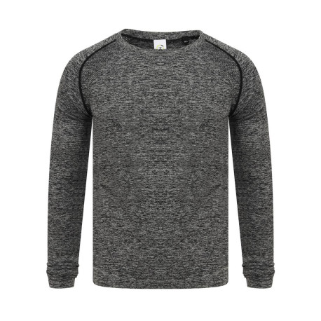 T-shirt manches longues sans couture homme vierge ou à personnali
